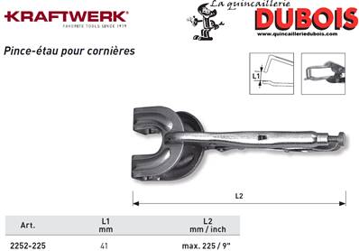 Pince-étau pour cornières 9" 225 mm