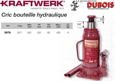 Cric bouteille hydr. 20 t