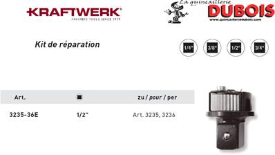 Jeu de réparation pour clé dynamom. 1/2" KRAFTWERK 3235-36E