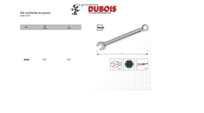 Clé combinée polie miroir 5/8"