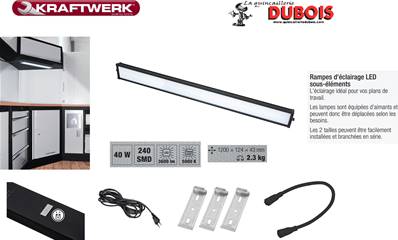 LED intégré lumière 40 W/120 cm promotion